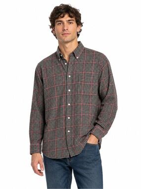 Bullock & Jones Windowpane Houndstooth Button-Down Shirt Men’s L